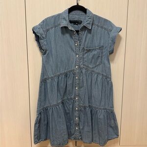 Veronica Beard Denim Tiered Dress